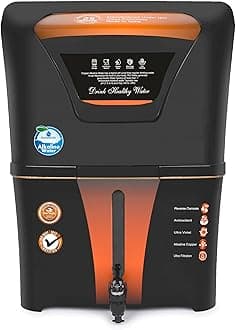 AQUA D PURE4x Technology with Alkaline Purification, 10 Stage RO Water Purifier with UV, UF, TDS Adjuster and 12 Liter Storage Tank, Best for Home and Offices