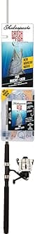 Shakespeare Catch More Fish Pike Spinning Fishing Combo, Includes Fishing Rod & Reel, Berkley Fishing Baits, Live Bait Tackle, Pre-Spooled with 10lb Stren Line