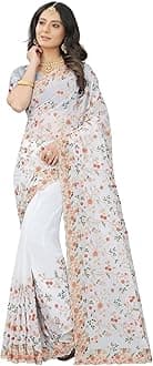 Gorgette Saree Zari Work Sari Unstitched Blouse