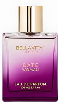 Bellavita Luxury DATE Eau de Parfum | 100 ml (3.4 fl.oz.) | Perfume for Women | Floral, Pink Pepper, Jasmine, and Moss Notes | Long Lasting Women's Fragrance