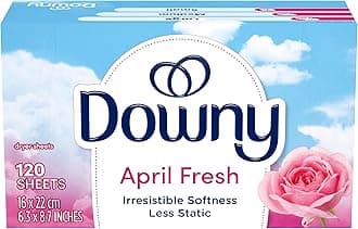 Downy Fabric Softener Dryer Sheets, April Fresh Scent, 120 Count, Pack of 3