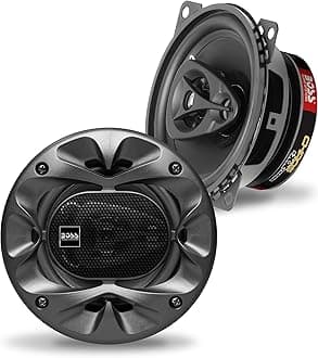 BOSS Audio SystemsCH4230B Chaos Exxtreme Series 4 Inch Car Door Speakers - 225 Watts Max (per Pair), Coaxial, 3 Way, Full Range, 4 Ohms, Sold in Pairs, Bocinas para Carro