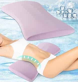 vamorry Lumbar Support Pillow for Bed – Memory Foam Waist Pillow with Cooling Cover for Comfortable Back Support – Bolster Pillow for Side, Back & Stomach Sleepers – for Bed, Sofa, Car