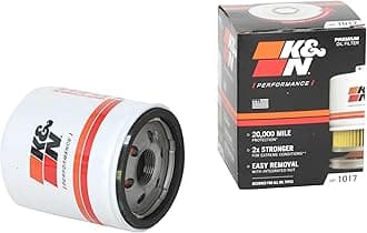 K&N Premium Oil Filter: 20,000 Mile Engine Protection with Wrench Off Nut: Compatible with Select 2006-2022 ALFA ROMEO/BUICK/CHEVROLET/DODGE Vehicle Models (See Description for Select Models),HP-1017
