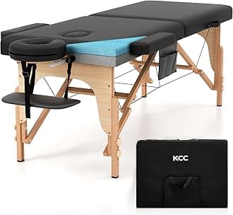 ACI Portable Premium Memory Foam Massage Table Salon Bed 84 Inches Long 28 Inchs Wide - Easy Set Up – Height Adjustable& Foldable Spa Bed Tattoo Table with Accessories &Carrying Case