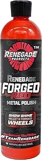 USA - Forged Red - Forged Metal Polish for Billet Wheels & Soft Aluminum, Soft Metal & Forged Wheel Polish, Billet Aluminum Cleaner & Polish, 12oz.