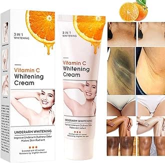 Vitamin C Skin Whitening Cream,Dark Spot Remover for Face,Skin Lightening Cream for Intimate Areas,Neck,Armpit,Elbow, Inner Thigh and Knees,Improve Underarm Dullness Odor