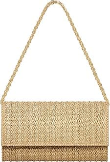 Straw Clutch Purse Shoulder Crossbody Bag Envelope Purse Raffia Handbag for Summer Beach Travel 2026 Trendy