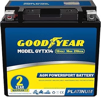 GYTX14-12 Volt 16 AH, 210 CCA, Rechargeable High-Performance, Maintenance Free, SLA - AGM Battery for Motorcycle, ATV, UTV, 4-Wheeler, Snowmobile, Watercraft and more!