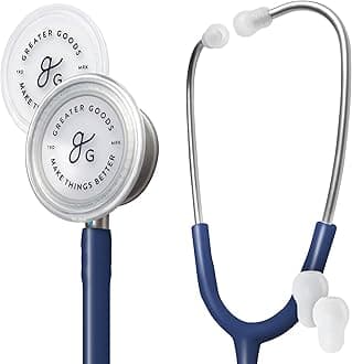 Greater Goods Dual-Head Stethoscope – Clinical Grade, Lightweight, High-Precision Sound, Ideal for Doctors, Nurses, Students, and Medical Professionals (Blue)