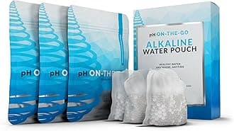 Alkaline Water Filter Pouch - Multi-Stage Alkaline Water Filter - Improves Hydration - Better Health - Higher Energy - Increases pH Up To 9 - Removes Chlorine Heavy Metals & Fluoride