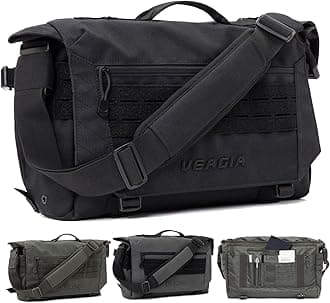 VEAGIA Messenger bags Laptop bag Briefcase Molle system Tactical style Detachable shoulder strap Shoulder Bags（43x30x13cm）