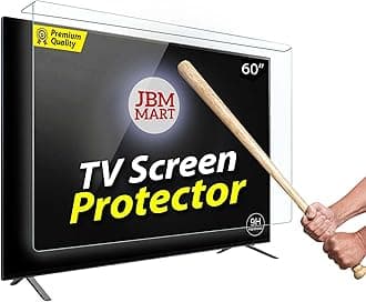 JBM MART 60 Inch TV Screen Protector - Tempered Glass Guard, 9H Hardness, Scratch resistance, Crystal Clear | 3 mm Thickness