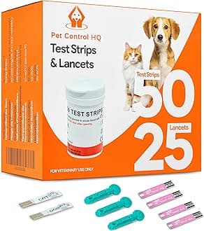 50 Test Strips for Pet Control HQ Glucose Monitor - Accurate Diabetes Testing for Dogs & Cats (Compatible with Pet Control HQ Glucose Monitoring)