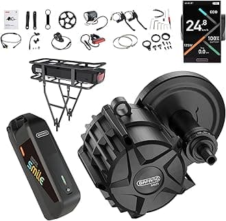 BAFANG Mid Drive Kit 500W 750W 1000W M325 M625 Electric Bike Conversion Kit with 46T Chainwheel 48V/52V Ebike Conversion Kit for 68-73MM Mountain Bike Road Bike with Display and Battery (Optional)