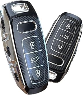 ELOHEI for Audi Key Fob Cover, Special Soft TPU Key Case Cover