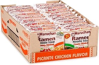 Ramen Picante Chicken, Instant Ramen Noodles, Ready to Eat Meals, 3 Oz, 24 Count