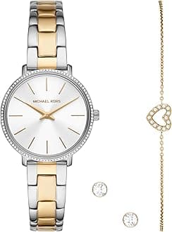 Michael Kors Women's PYPER Quartz Watch with Stainless Steel Strap, Two-Tone, 14 (Model: MK1041)