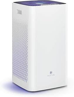 Medify MA-112 UV Light Air Purifier with True HEPA H14 Filter | 4,455 ft² Coverage in 1hr for Wildfires Smoke, Odors, Pollen, Pets | Quiet 99.9% Removal to 0.1 Microns | White, 1-Pack