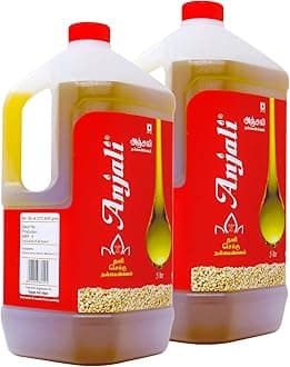 Anjali Cold Pressed Gingelly/Sesame Oil (10 Litre - Each 5 Litre Can)