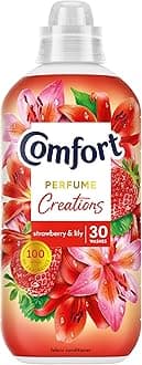 Comfort Perfume Creations Strawberry & Lily Fabric Conditioner with Motion-Activated Fragrance Technology 100 Days of Freshness 30 washes (900 ml)
