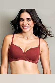 Nykd (NYB198) Cotton Lightly Padded & Non Wired T-Shirt Bra for Women | Medium Coverage Bra with Soft Detachable Straps | Ideal for All Day Comfort