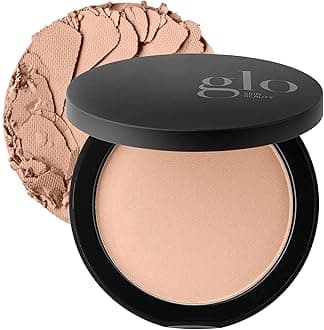 Glo Skin Beauty Pressed Base Powder Foundation Makeup (Beige) - Flawless Coverage for a Radiant Natural, Second-Skin Finish