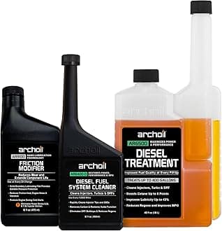 - Archoil Ultimate Diesel Kit - AR9100 Friction Modifier (16oz) + AR6500 Diesel Treatment (40oz) + AR6400-D Diesel Fuel System Cleaner (12oz)