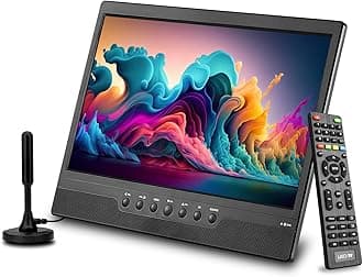 othoig 14inch Small Portable TV with Rechargeable Battery-Digital ATSC Tuner-Antenna-and USB/HDMI/AV Slot in,Car-12 Volt/AC- for Kitchens,RVs and Camping(NO with WiFi/Bluetooth/Satellite)