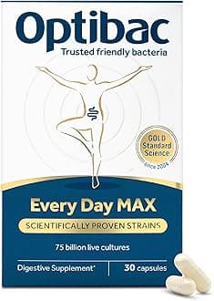 – Probiotics Every Day MAX - Premium Vegan Digestive Probiotic Supplement with 75 Billion Bacterial Cultures - Most Researched Lactobacillus Acidophilus - 30 Capsules