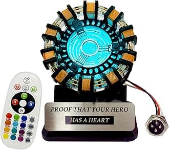 New Arc Reactor MK1 Heart Model LED Light with Remote Control, USB-Powered, Finished Product (No Assembly Required)