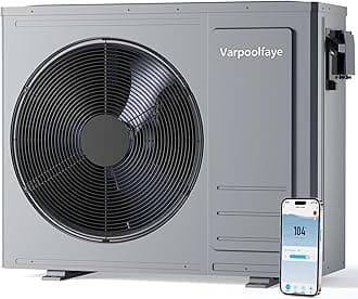 35100 BTU Above Ground Pool Heater 10000 Gallon Swimming Pool Heater Pump Heating or Cooling Electric Pool Heater For Inground Pool WiFi Control Schedule 220V 60HZ