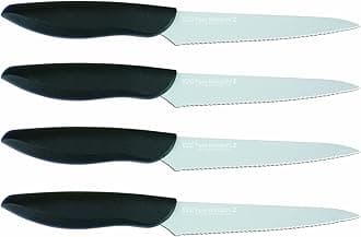 Kai Pure Komachi 2 Steak Knife Set - 5" Steak Knives, 4 Piece, Razor-Sharp Meat Slicing Knife, Keeps Juices in Steak and Preserves Flavor, Hand-Sharpened Japanese Kitchen Knives