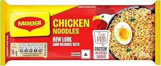 2-Minute Chicken Instant Noodles with Great Taste & Aroma, Protein in Every Serve, Ready to Cook Noodles, 284g/304g (weight may vary)