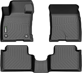 HAFIDI® Floor Mats Fit for 2022-2024 2025 2026 Ford Maverick (Not for Hybrid) All Weather Protection TPE Anti-Slip Automotive Floor Liners, Fits 1st & 2nd Row Full Set Custom Accessories, Black