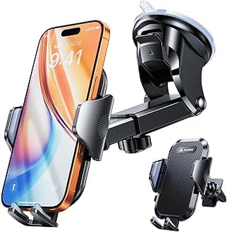 andobil 2026 Military-Grade Car Phone Holder [Upgraded Strongest Suction & Clip] Phone Holders for Your Car, Dashboard Windshield Vent Car Phone Mount for iPhone 17 Pro Max 16 15 14 13 12 Android