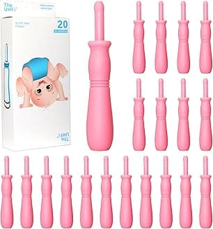 Gas and Colic Reliever for Babies, 20 Count Natural Solution Effective Instant Constipation Gas Relief for Babies Boys Girls Colic and Gas Relief, Pink