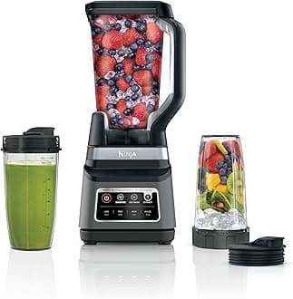 Ninja BN751 Professional Plus DUO Blender, 1400 Peak Watts, 3 Auto-IQ Programs for Smoothies, Frozen Drinks & Nutrient Extractions, 72-oz. Total Crushing Pitcher & (2) 24 oz. To-Go Cups, Black