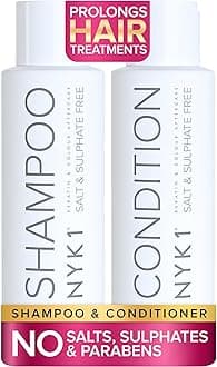 BEST Sulfate Free Shampoo and Conditioner - (500ml x2) BEST Aftercare for Extensions, HAIR COLOR and KERATIN HAIR TREATMENT Natural Protection for Brazilian Blow Dry Straightening Prevent Damaged Hair