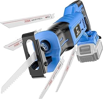 Cordless Reciprocating Saw Compatible with DeWalt 20V MAX XR, Brushless Recipro Saws-1 Inch Stroke Length 3200 SPM Variable Speed - with 4 Saw Blades for Metal Wood PVC Cutting, No Battery