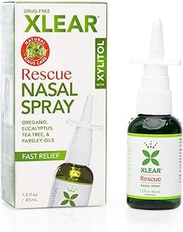 Xlear Rescue Nasal Spray with Xylitol, Oregano and Tea Tree (Pack of 2)
