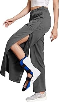 Deyeek Tear Away Pants for Women Side Full Open Sweatpants Loose Fit Casual Post Surgery Adaptive Clothing with Pockets