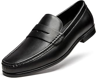 Journey West Mens Genuine Leather Dress Shoes Slip on Penny Loafers for Men