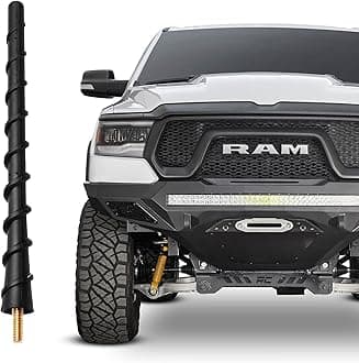 Truck Antenna for Dodge Ram 1500 Accessories 2009-2025 2026, Short Dodge Ram 1500 2500 3500 Antenna Replacement, 7 Inch Spiral Car Radio Ram 1500 Antena Accessory
