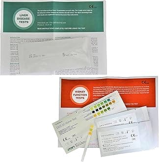 5 x Liver Disease Function Tests + 5 x Kidney Function Urine Health Check Tests