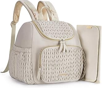 Diaper Bag Small Diaper Backpack Stylish Baby Travel Backpacks with Insulated Pockets, Changing Pad, Stroller Straps