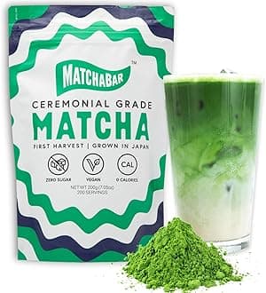 Matcha Powder (200g) - Ceremonial Grade Authentic Japanese Matcha Green Tea Powder - Matcha Green Tea Powder Harvested in Japan - Matcha Tea Powder Latte - Zero Sugar, Vegan & 0 Calories