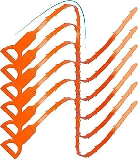 5 Pack 25 Inch Drain Clog Remover Tool, Sink Snake Cleaner Drain Auger Sewer toilet dredge, Snake Drain for Hair Remover Tool For Sewer, Toilet, Kitchen Sink, Bathroom Tub