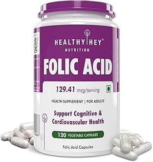 Healthyhey Nutrition Folic Acid - 120 Veg Capsules