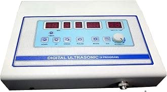 PHYSIOTREX® Physio Solutions White Electro Therapy Physio Therapy Digital Ultrasonic Machine with 9 Programs with 1 Year Warranty